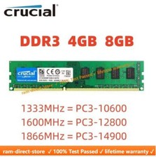 CRUCIAL DDR3 8 GB 16 GB 32 GB