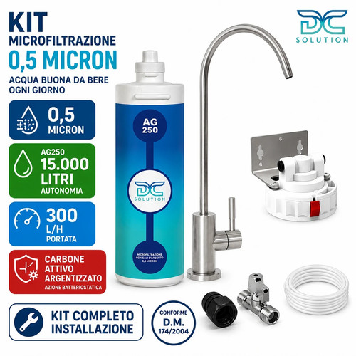 Kit microfiltrazione acqua - acqua, 0,5