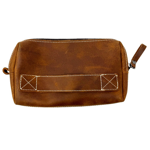 Pochette uomo marrone vera