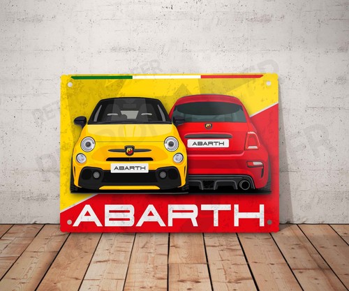 Plaque métal vintage abarth - vintage,