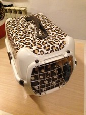 TRASPORTINO RIGIDO GATTO O PICCOLO CANE - LEOPARD SAFARI * MARCA KARLIE FLAMINGO