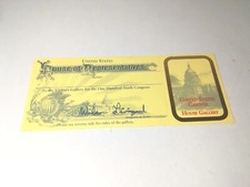 CARTOLINA BIGLIETTO VISITA MUSEO UNITED STATED HOUSE GALLERY  DA COLLEZIONE