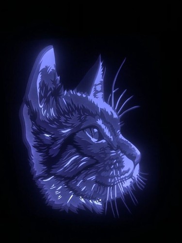 Lampada notturna gatto - lampada, 3d