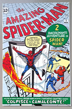 THE AMAZING SPIDERMAN  N.1  1963 RISTAMPA PANINI UOMO RAGNO STORICO PRIMO NUMERO