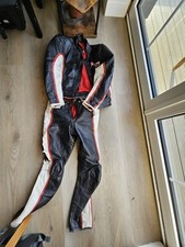 Tuta moto pelle donna Dainese UK8 vintage due pezzi giacca e pantaloni 