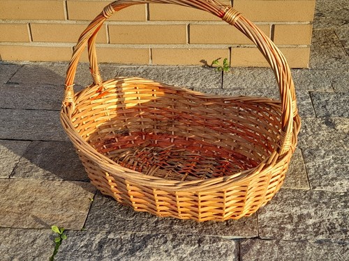 Cestino vimini ovale - vimini, con