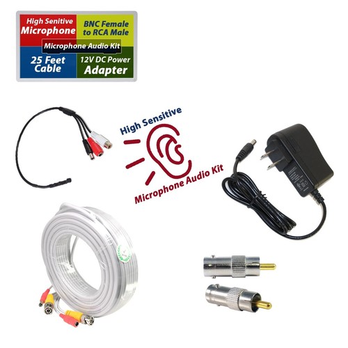 Kit cavo microfono cctv - kit,