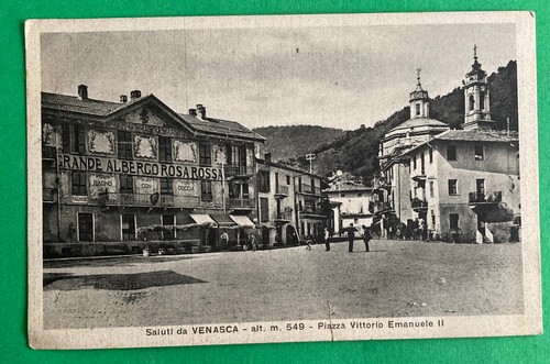 Cartolina venasca piazza - venasca,