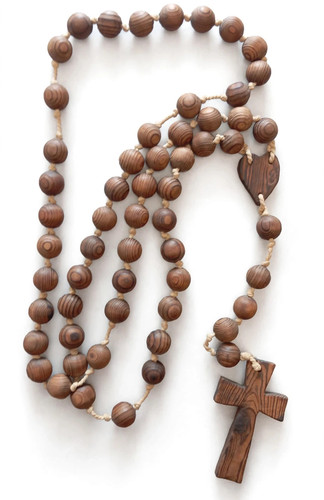 Grosso rosario legno - in,