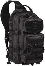 Mil-Tec One Strap Assault Pack stile USA - zaino tattico nero grande imbracatura