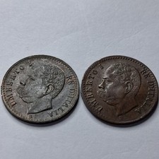 Regno Umberto I Lotto 2 Monete