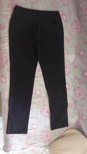 Pantaloni velluto nero viola - velluto,