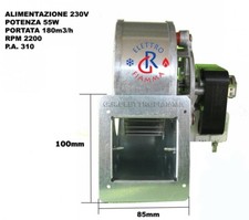VENTILATORE VENTOLA DX CON FLANCIA X STUFA A PELLET MONTEGRAPPA CADEL MCZ PUROS 