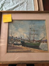 Caprigli olio su tela. Paesaggio, marina cm 35x30