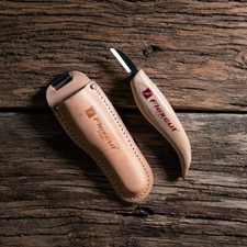Sgorbie/Coltelli flexcut con custodia in cuoio per INTAGLIO LEGNO KN30
