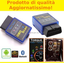 INTERFACCIA MINI ELM OBD2 BLUETOOTH DIAGNOSI AUTO OBDII CAN BUS ANDROID TORQUE