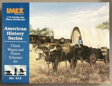 IMEX 513 - FAR-WEST Chuck Wagon and Prairie Schooner - BOX  1/72  RARE ON SPRUE