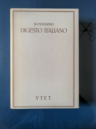 Novissimo digesto italiano - digesto,