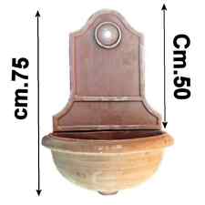 Fontana a parete in Terracotta Completa, vasca, pannello lavorazione artigianale