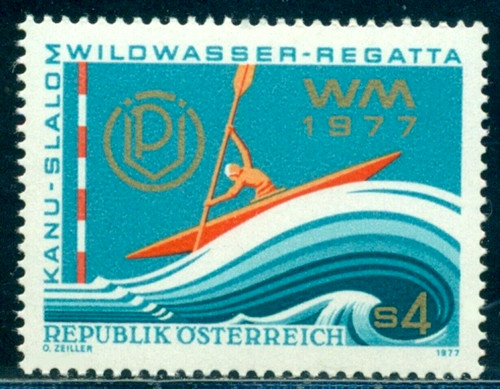 1977 white water canoa slalom - white,