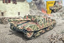 KIT MODELLINO CARRO ARMATO MILITARE ITALERI SEMOVENTE M43 105/25 BASSOTTO 1:35