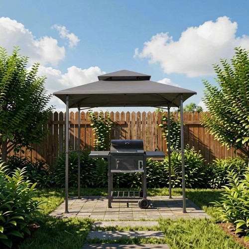 Double tier bbq gazebo canopy - tier,