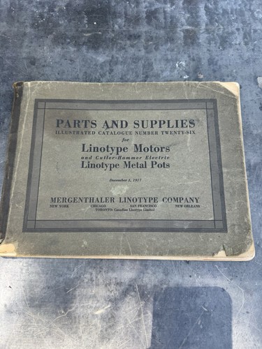 1917 linotype parts - parts, supplies