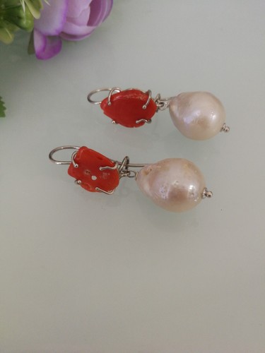 Orecchini corallo rosso