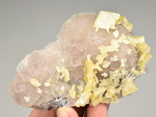 Fluorite con barite rock - barite,