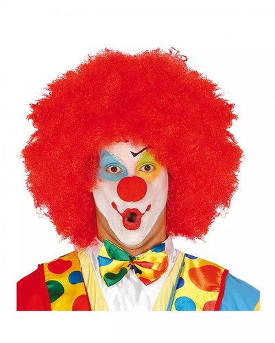 Parrucca carnevale rosso afro - parrucca,