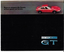 Opel GT 1969-1970 Brochure vendita mercato Regno Unito 1100 e 1900
