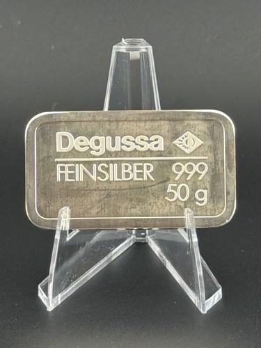 Lingotto argento degussa - lingotto, 50