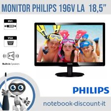 Monitor Philips 196Vla Schermo 18,5" Per Computer Desktop Schermo 16:9  GRADO A-