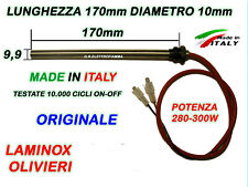 CANDELETTA RESISTENZA STUFA PELLET  D 9,9 X L170  CON RACC.  OLIVIERI -LAMINOX