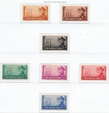 COLONIE E POSSEDIMENTI - Africa Orientale Italiana (1941), #34/40+PA#21.