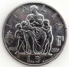 Italia 5 Lire 1936 Vittorio