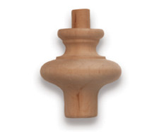 Piede legno con spina in ontano