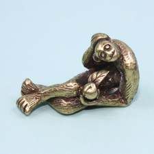 Statuina scimmia ottone