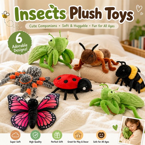 Peluche insetti simpatici