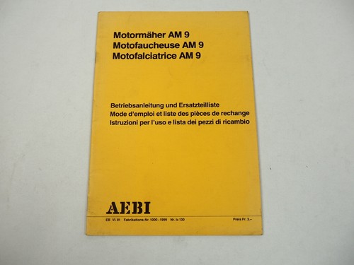Motofalciatrice aebi sm9 - motofalciatrice,