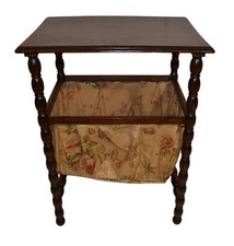 elegante tavolino da cucito Luigi XVI epoca '900 in rovere