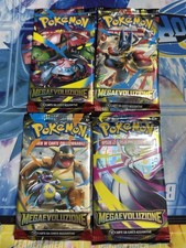 4x Buste Bustine Pacchetti Pokémon Megaevoluzione ITA Sealed Tutti Art
