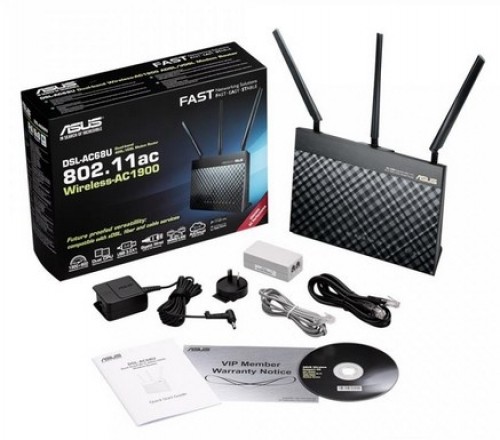 Asus dsl ac68u ac1900 black - asus,