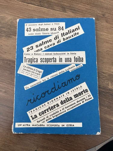 Libro con medaglia foibe