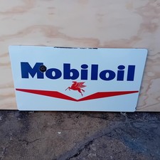 Mobiloil Enamel Table Sign