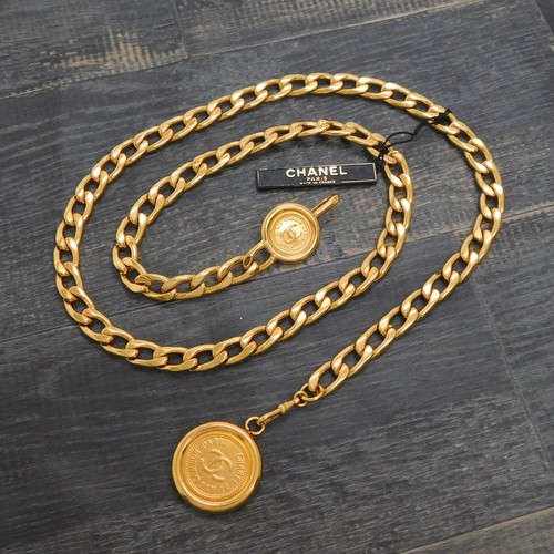 Chanel placcato oro - cc, logo