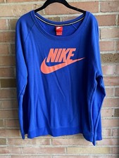NIKE FELPA GIROCOLLO BLU
