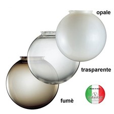 Sfera globo ricambio in pmma D.20 cm per lampade e lampioni da esterno Made in I