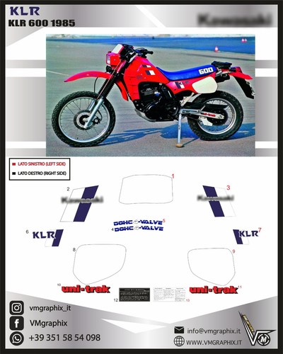Adesivi klr 600 - 600, 1984