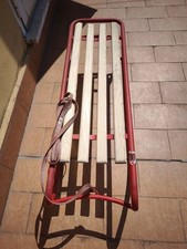 Slittino in ferro E Legno  vintage in metallo E Legno Ottimo Oggetto Di Design